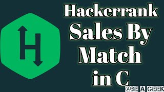 Sales by match hackerrank solution in C  @ BE A GEEK | Hindi |