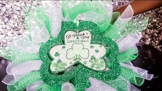 DIY:  St. Patrick's Day Deco Mesh Wreath || Dollar Tree