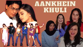 Americans' first time reaction Aankhein Khuli ShahRukh Khan,AishwaryaRai|Lata Mangeshkar|UditNarayan