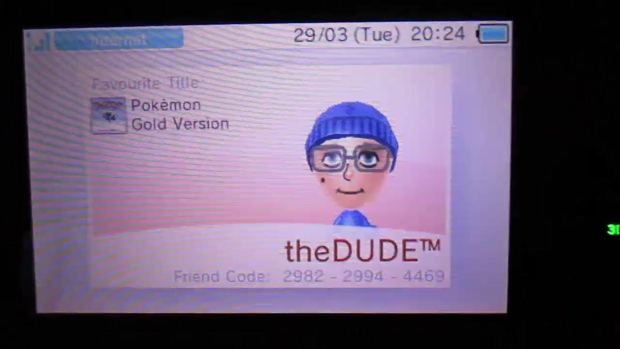 My nintendo 3ds friend code YouTube