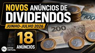 RADAR DE DIVIDENDOS (JUNHO-JULHO): 18 ANÚNCIOS E PAGAMENTOS DA SEMANA! ITSA4, PETR4, CMIG4 e +AÇÕES