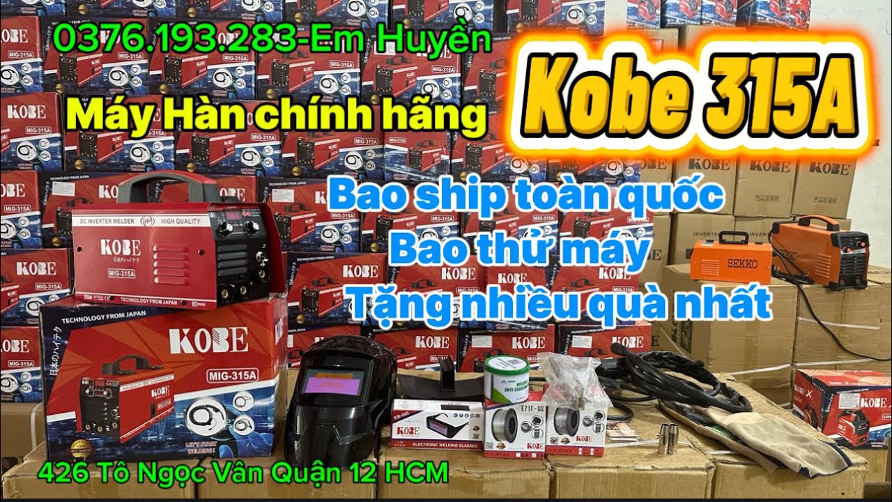 🔴Xả Rẻ🔴MiG/Que KOBE 315A đời mới nhất dễ Hàn giá rẻ bảo hành 3 năm #mayhankobe 