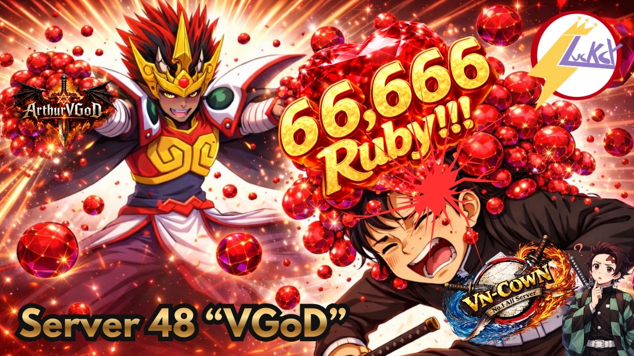 Demon Slayer S48 x7game - [Day52] จัดให้ครบ 66,666 ทับทิม ฉลอง Top 4 ...