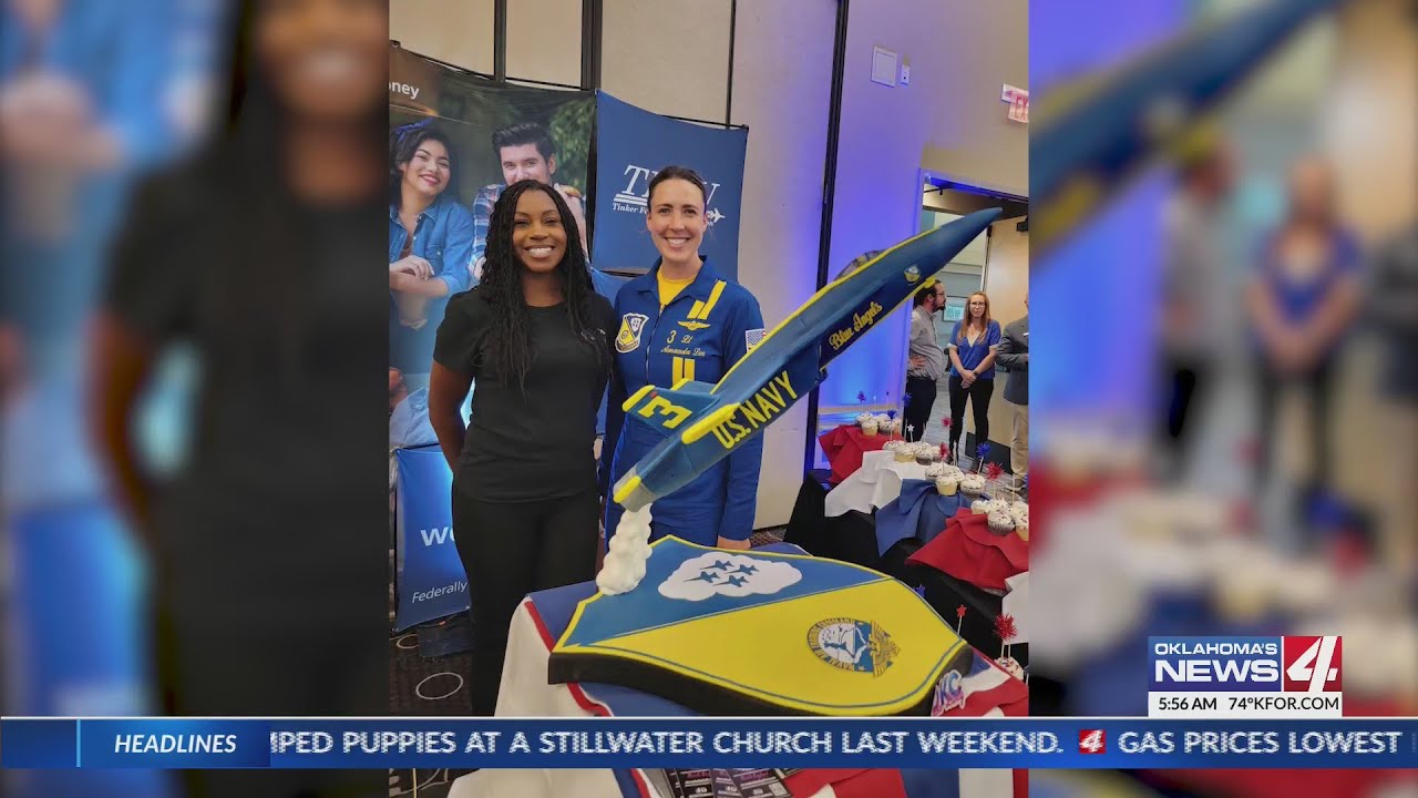 OKC cake lady makes "Super for Tinker Air Show YouTube