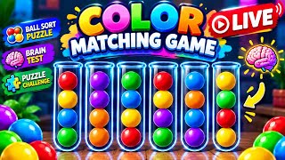 Color Matching Game LIVE 🎨🔥 | Ball Sort Puzzle & Brain Test Challenge 🧠🧩 screenshot 3
