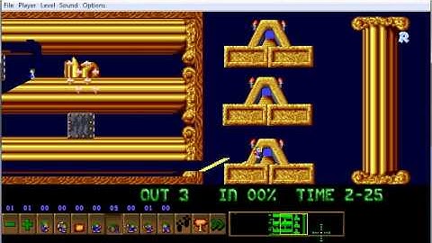 Lemmings Custom Level - The Three Pillars