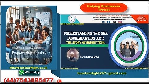 Understanding the Sex Discrimination Act for SMEs: BrightTech