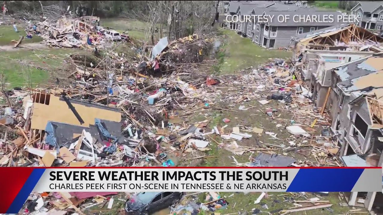 severe weather impacts the south - YouTube