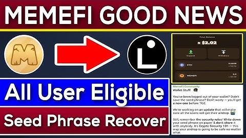 Memefi Airdrop All Members Eligible | Memefi Seed Phrase Recover | Rizwan Blouch