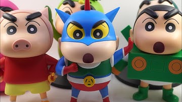 9 Minutes Satisfying ASMR Unboxing CRAYON SHINCHAN COSPLAY Vol.1, 2, 3 | Toys Collection and Review