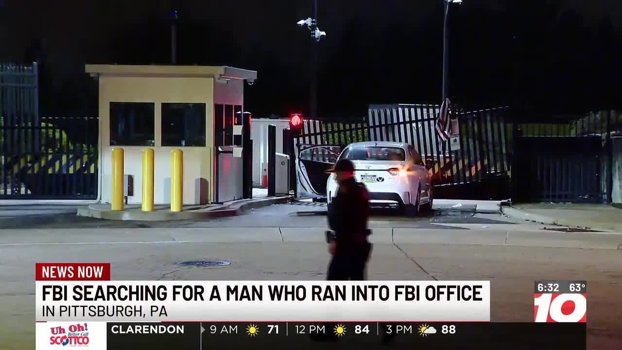 Officials searching for man who ran into FBI office in Pittsburgh - YouTube