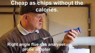 Right angled flue gas analyser probe adapter from Arctic Hayes, £9 95 from BES the catalogue people.