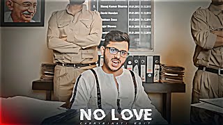 CARRY MINATI - NO LOVE EDIT | Ajey Nagar Edit | Shubh Song Edit screenshot 3