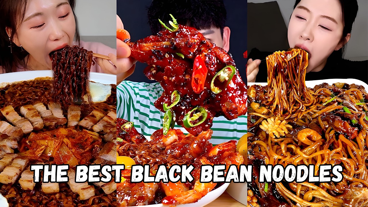 🔥 Spicy Black Bean Noodles Mukbang 🤤 | Ultimate Jjajangmyeon ASMR Compilation