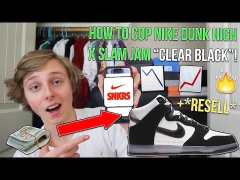 dunk high x slam jam clear white resell