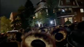 Bobover Rebbe Blesses The Crowds Of Chassidim From His House Motzei Simchas Torah 5782