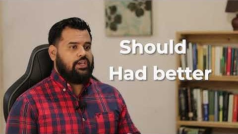 Diferencia entre Should y Had better