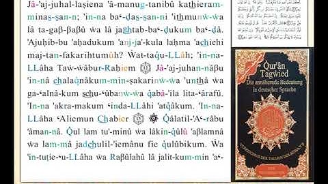 ختمة من مصحف التجويد باللغة الألمانية الصفحة رقم 517