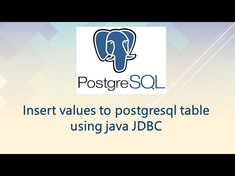 Insert values to postgresql table using java JDBC- CRUD Part 1