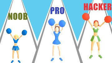 NOOB vs PRO vs HACKER - Cheerleader Run 3D