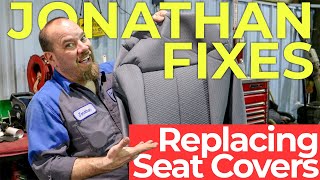 JONATHAN FIXES  Episode 2: F150 Seat Cover & Cushion Replacement