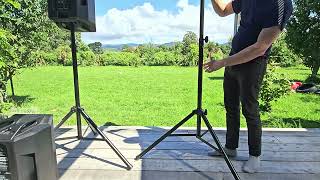 How to set up Wharfedale Typhon Pro AX12 speakers on stands.