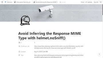 05 - Avoid Inferring the Response MIME Type with helmet.noSniff() - freeCodeCamp