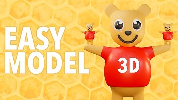 Beginner Blender Character Modeling - Create Cute 3D Bear