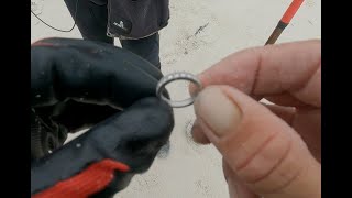 Detecting after our first winter storm swell - jewelry and coins EVERYWHERE!