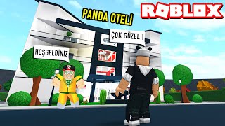 Pandanın Yeni Oteline Gittim!!  Panda ile Roblox Bloxburg