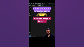 #53 - Full Stack Interview | How to use Props in react js #coding #shorts #reactjs