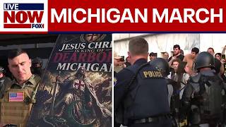 WATCH: Anti-Islam agitators clash with pro-Muslim supporters in Michigan