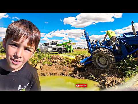 Tractor Sliding Into Pond! We Saved It Just In Time