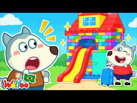 NEW 🧱 Giant Lego House! GIANT Lego House | Wolfoo in Portuguese