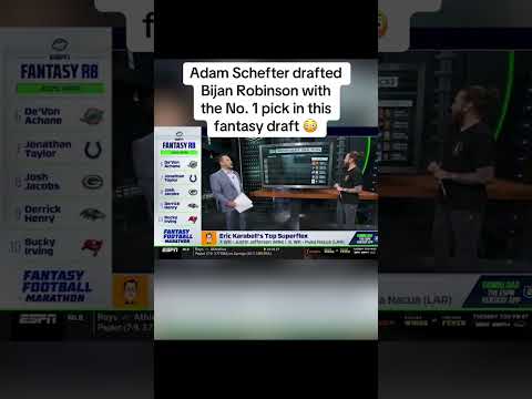 Bijan Robinson with the first pick in a fantasy football draft 😮