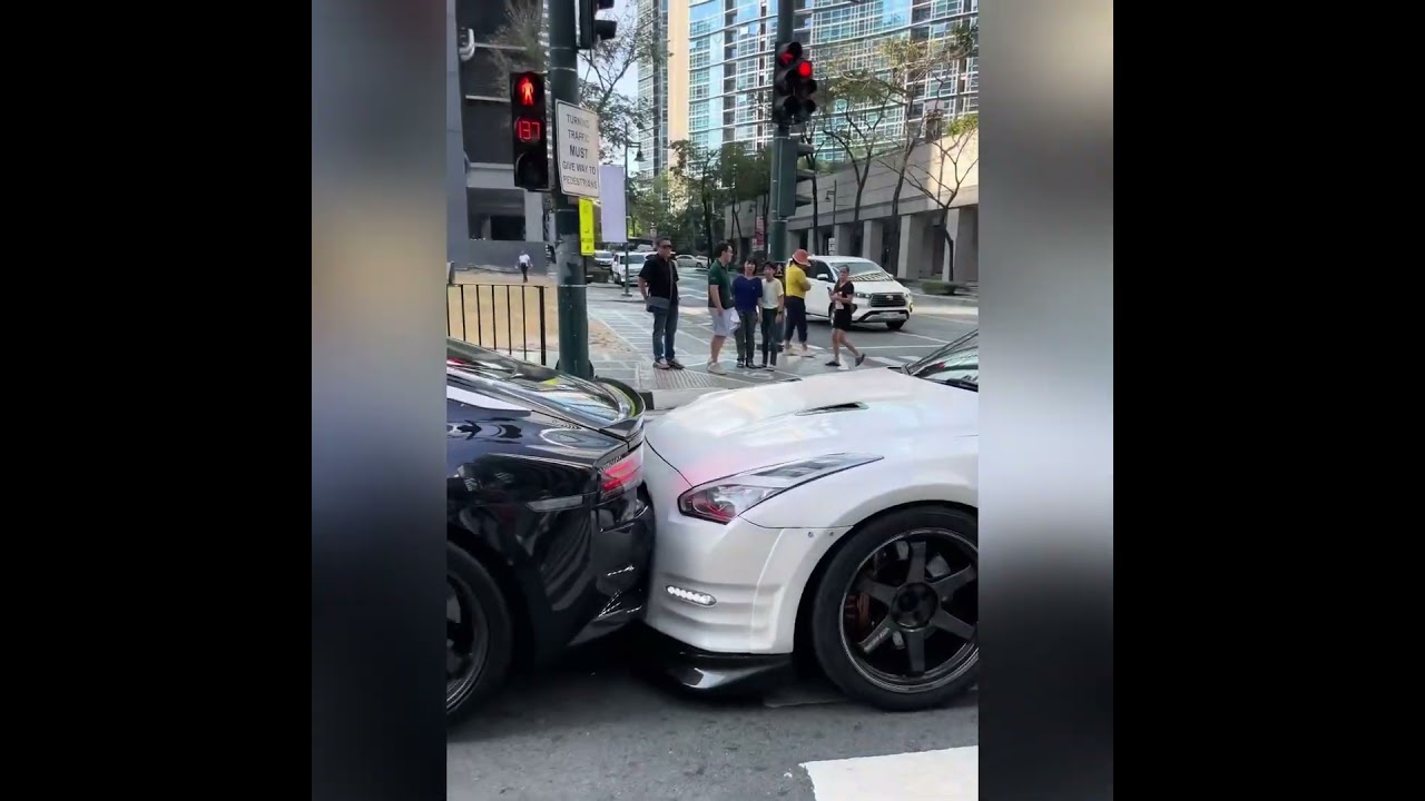 Supercar sideshow gone wrong