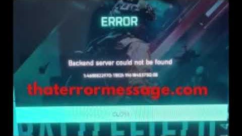 Backend server could not be found (Battlefield)