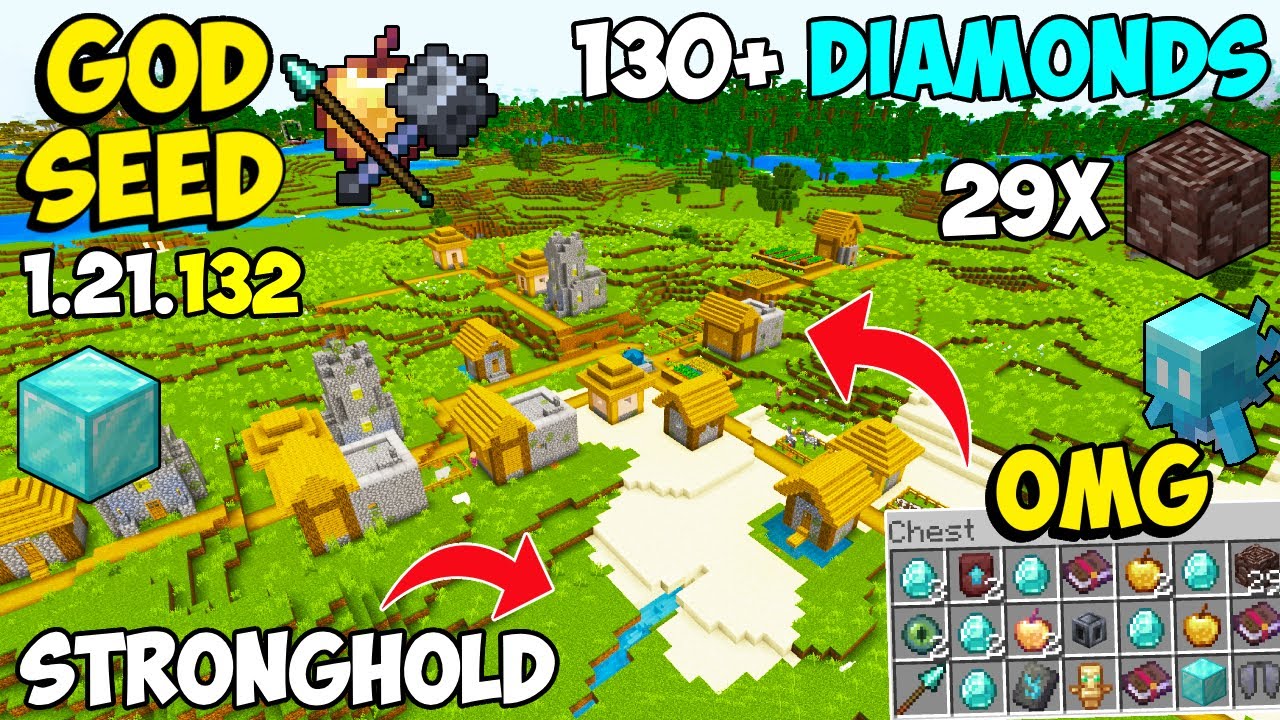 🔥Ultimate [God Seed] For Minecraft 1.21 Bedrock & PE | Best Speedrun Seed Bedrock 1.21.132