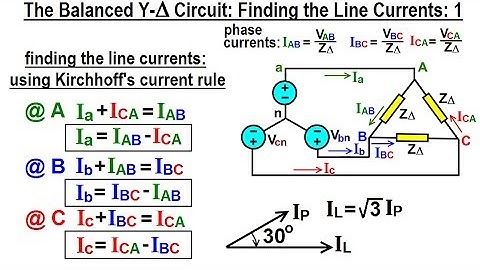 Electrical Engineering: Ch 13: 3 Phase Circuit (17 of 42) Find Line Current in a Y-Delta Circuit 1