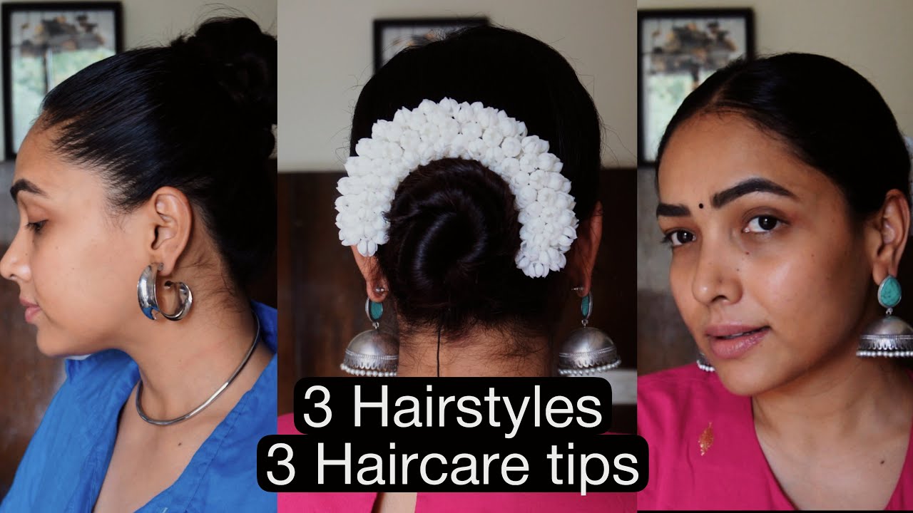 3 Hairstyles & 3 Hair care tip || All about hair|| Anupama Anandkumar #anupama #hairstyles #haircare