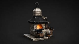 Medieval Blacksmith Forge & Anvil - High-Fidelity 4K PBR