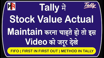 How to Set FIFO ( First In First Out ) Costing Method in Item Master in tally Erp9 | Hetansh Academy