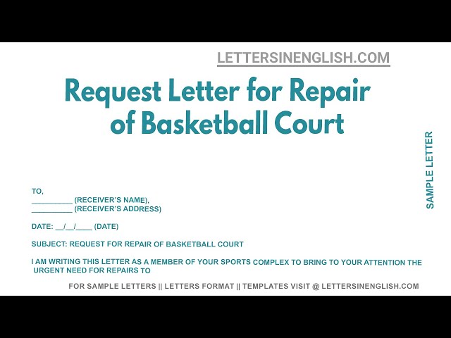 Request Letter Sle For Basketball Courts - Infoupdate.org