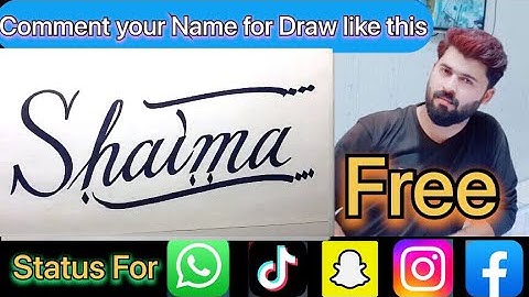 Shaima Name Signature Calligraphy Status | How to Cursive write with cut Marker #shaima @shaima