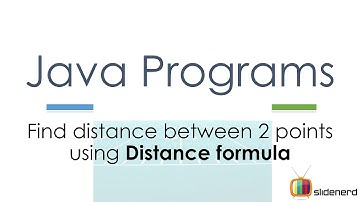 Java Program Distance between 2 points |