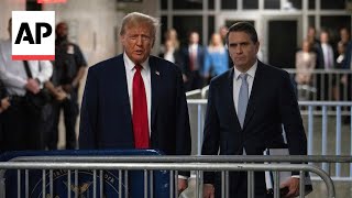 Trump discusses immunity case and US campus protests