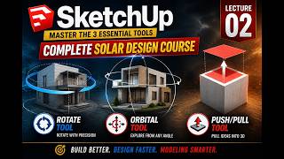 Push/Pull Tool | Orbital Tool | Rotate Tool in SketchUp #sketchup #sketchuptutorial #sketchuponline