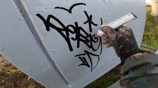 TAGS & THROWUPS . SPRAY AND MARKER. GRAFFITI BOMBING. Rebel813 4K 2022