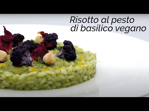 Risotto al pesto di basilico vegano