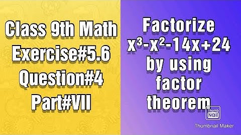 Factorize x³-x²-14x+24 by using factor theorem